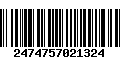 Código de Barras 2474757021324