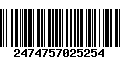 Código de Barras 2474757025254