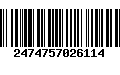 Código de Barras 2474757026114