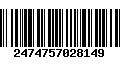 Código de Barras 2474757028149