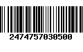 Código de Barras 2474757030500