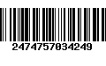 Código de Barras 2474757034249