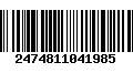 Código de Barras 2474811041985