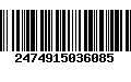 Código de Barras 2474915036085