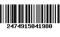 Código de Barras 2474915041980