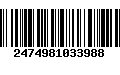 Código de Barras 2474981033988