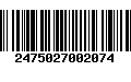 Código de Barras 2475027002074