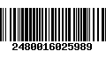 Código de Barras 2480016025989