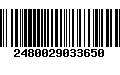 Código de Barras 2480029033650