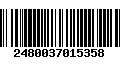 Código de Barras 2480037015358