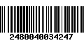 Código de Barras 2480040034247