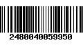 Código de Barras 2480040059950