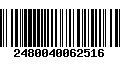 Código de Barras 2480040062516