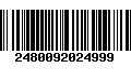 Código de Barras 2480092024999