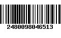 Código de Barras 2480098046513