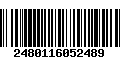 Código de Barras 2480116052489