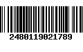 Código de Barras 2480119021789