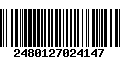 Código de Barras 2480127024147