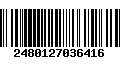 Código de Barras 2480127036416