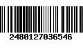 Código de Barras 2480127036546