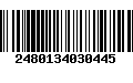 Código de Barras 2480134030445