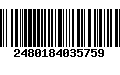 Código de Barras 2480184035759