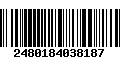 Código de Barras 2480184038187