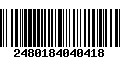 Código de Barras 2480184040418