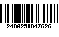 Código de Barras 2480258047626