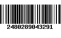 Código de Barras 2480289043291