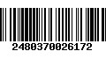 Código de Barras 2480370026172