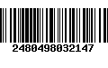 Código de Barras 2480498032147