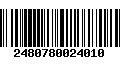 Código de Barras 2480780024010