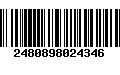 Código de Barras 2480898024346