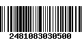 Código de Barras 2481083030500