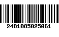 Código de Barras 2481085025061