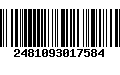 Código de Barras 2481093017584