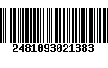 Código de Barras 2481093021383