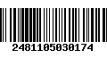 Código de Barras 2481105030174