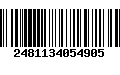 Código de Barras 2481134054905