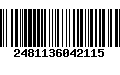 Código de Barras 2481136042115