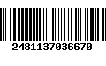 Código de Barras 2481137036670