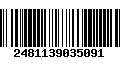 Código de Barras 2481139035091