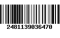 Código de Barras 2481139036470