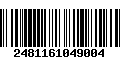 Código de Barras 2481161049004