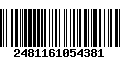 Código de Barras 2481161054381