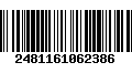 Código de Barras 2481161062386