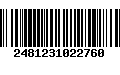 Código de Barras 2481231022760