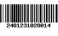 Código de Barras 2481231028014