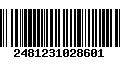 Código de Barras 2481231028601